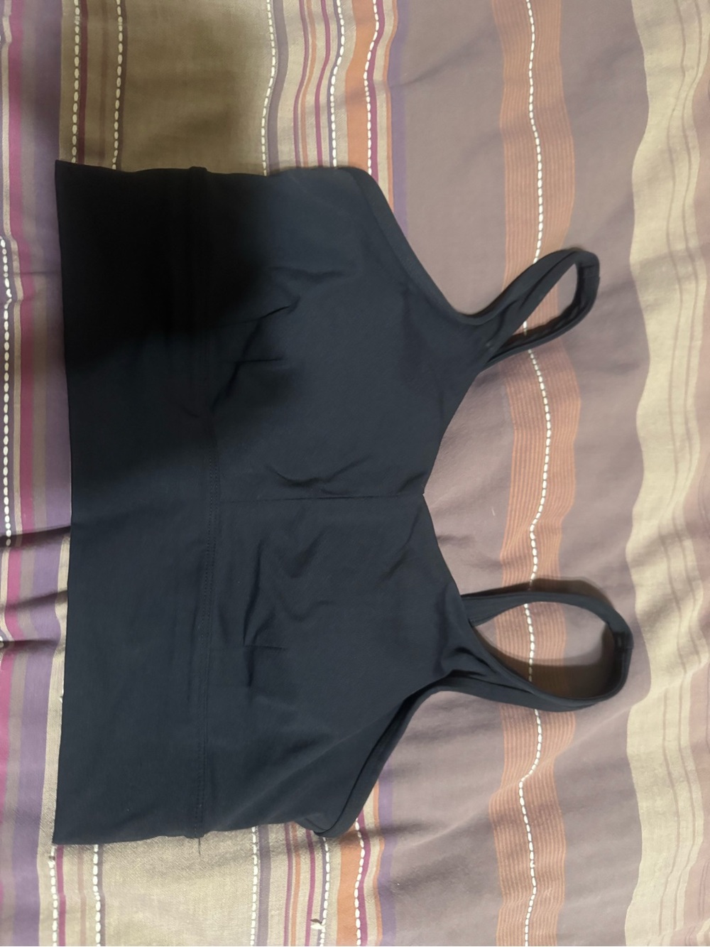Duluth Trading Co Black Seamless Crop Tank
